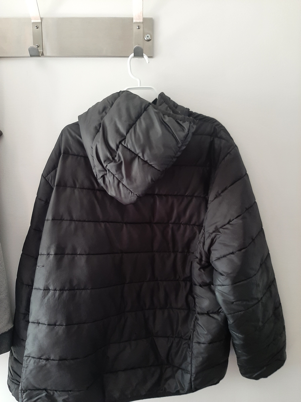 H&M Black Quilted Puffer Jacket with Hood